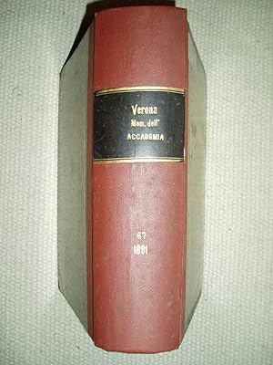 Memorie dell'Accademia d'agricoltura, arti e commercio di Verona : Vol. LXVII [1891]