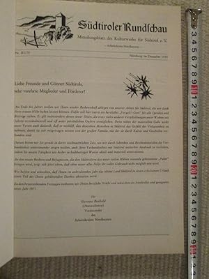 Südtiroler Rundschau : Zeitschrift des Kulturwerks für Südtirol e.V. [1. - 10. Jahrgang (1970-1981)]