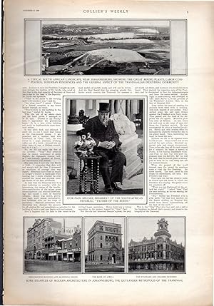 Bild des Verkufers fr PRINT: "5 Photos of South Africa".photoengraving from Collier's Weekly October 21, 1899 zum Verkauf von Dorley House Books, Inc.