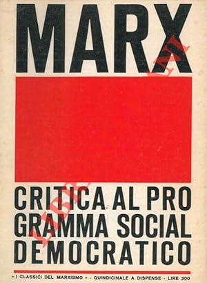 Marx. Critica al programma socialdemocratico.