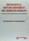 Seller image for Iniciacin al estudio histrico del derecho romano for sale by AG Library