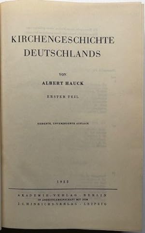 Bild des Verkufers fr Kirchengeschichte Deutschlands. zum Verkauf von Antiquariat Lohmann