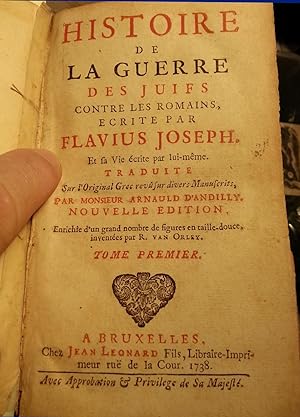 Seller image for Histoire de la Guerre des Juifs contre les Romains - Tome Premier for sale by onourshelves