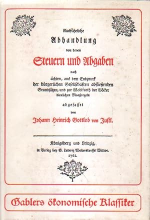 Seller image for Ausfhrliche Abhandlung von denen Steuern und Abgaben. for sale by Versandantiquariat Boller