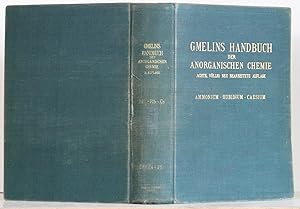 Handbuch der anorganischen Chemie. (Gmelin Handbook of Inorganic and Organometallic Chemistry). 8...