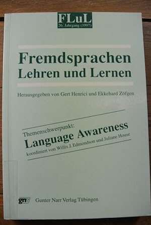Seller image for Fremdsprachen Lehren und Lernen (FLuL): Themenschwerpunkt: Language Awareness: Jg.26 / 1997 for sale by Antiquariat Bookfarm