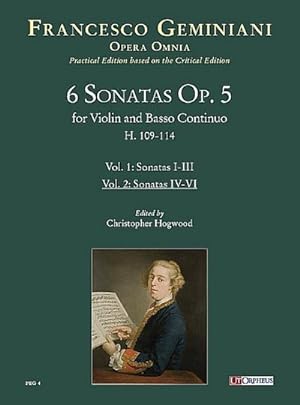 Bild des Verkufers fr 6 Sonaten op.5 H109-114 Band 2 (Nr.4-6)fr Violine und Bc : Partitur und Stimmen (Bc ausgesetzt) zum Verkauf von AHA-BUCH GmbH