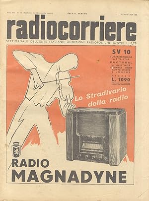 RADIOCORRIERE. Settimanale dell'Ente Italiano Audizioni Radiofoniche. Anno XIII. N. 15. 11 - 17 a...