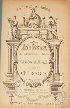 Immagine del venditore per Ali-Baba Opra-Comique en 3 actes et 8 tableaux de A. Vanloo et W. Busnach . Thtre de l'Alhambra . Partition Chant & Piano transcrite par Lon Roques. [Piano-vocal score] venduto da J & J LUBRANO MUSIC ANTIQUARIANS LLC