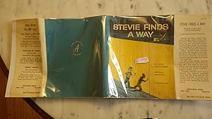 Imagen del vendedor de STEVIE FINDS A WAY , DJ HAS LITTLE BOY RUNNING BESIDE YELLOW TALL FENCE WITH HIS SHADOW, AN EASY-TO- READ-BOOK a la venta por Bluff Park Rare Books