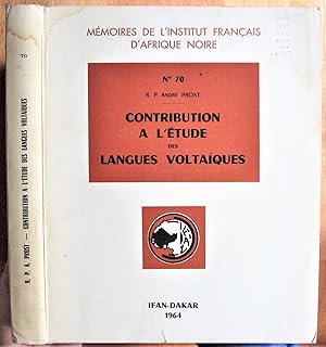 Contribution a L'Etude Des Langues Voltaiques
