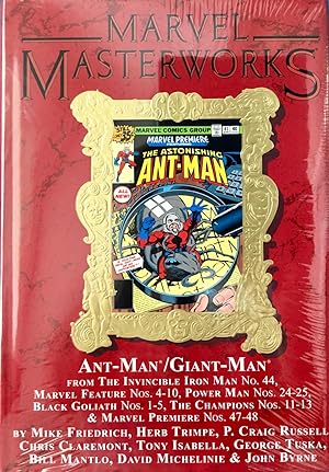 Seller image for MARVEL MASTERWORKS Vol. 261 (Gold Foil Variant) : ANT MAN / GIANT MAN from Iron Man No. 44, Marvel Feature Nos. 4-10, Power Man Nos. 24-25, Black Goliath Nos. 1-5, The Champions Nos. 11-13 & Marvel Premiere Nos. 47-48 for sale by OUTSIDER ENTERPRISES