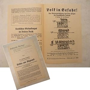 Völker am Abgrund, von Dr. Friedrich Burgdörfer / Nordisches Gedankengut im Dritten Reich, von Dr...