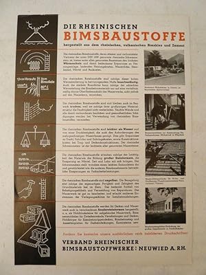 Rheinische Bimsbaustoffe * Firmenwerbung / Industriewerbung / Faltblatt / Werbeprospekt