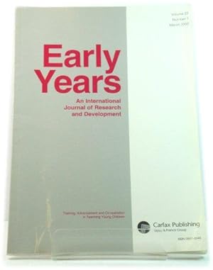 Image du vendeur pour Early Years: Volume 22, Number 1, March 2002 mis en vente par PsychoBabel & Skoob Books