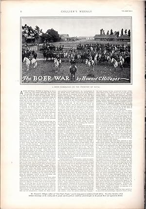 Bild des Verkufers fr PRINT: "The Boer War".story and photoengraving from Collier's Weekly; November 4, 1899 zum Verkauf von Dorley House Books, Inc.