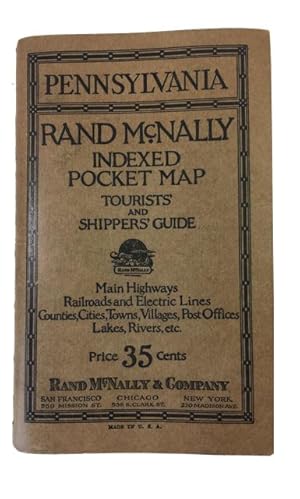 Rand McNally Indexed Pocket Map Tourists' and Shippers' Guide of Pennsylvania Railroads, Electric...