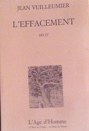 Seller image for L'effacement: Rcit (Bruit du temps) (French Edition) for sale by Artful Dodger Books