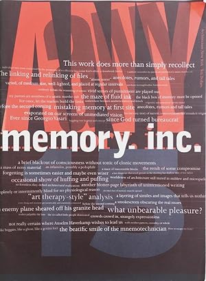 Bild des Verkufers fr Architecture New York: Memory Inc. Return of Repressed Architectural Memory zum Verkauf von Trevian Books