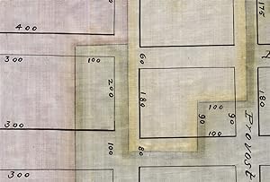 Nineteenth Century Copy of 1854 Land Indenture and Plat Map for Hudson River Front Property in Je...