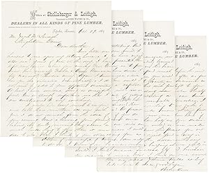 1868 - 1869 Autograph letters signed written by Topeka, Kansas lumber dealer John M. Leidigh to h...