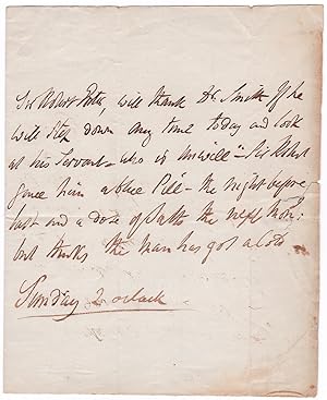 Seller image for Brief Autograph Note Signed from Sir Robert Ker Porter (1777-1842), Painter, Writer, Diplomat for sale by Ian Brabner, Rare Americana (ABAA)