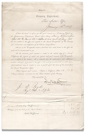 [Statement of Differences arising on settlement of the accounts of Joseph Fulton Boyd Brig. Genl....