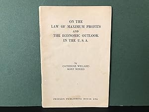 Immagine del venditore per On the Law of Maximum Profits and the Economic Outlook in the U.S.A. venduto da Bookwood