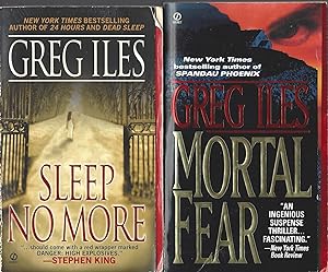 Seller image for 9 Greg Iles Paperbacks in Very Good or better condition: 24 HOURS, BLACK CROSS, BONE TREE, FOOTPRINTS OF GOD, MORTAL FEAR, NATCHEZ BURNING, QUIET GAME, SLEEP NO MORE, SPANDAU. for sale by Brentwood Books