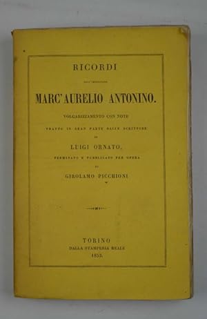 Ricordi& Volgarizzamento con note tratto in gran parte dalle scritture di Luigi Ornato terminato ...