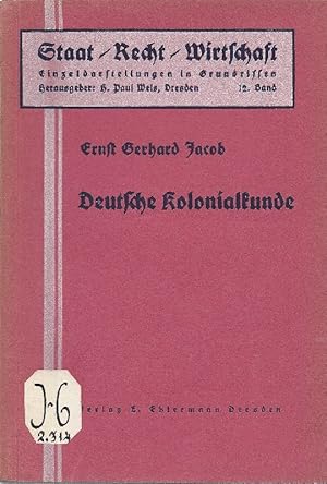 Immagine del venditore per Deutsche Kolonialkunde 1884-1934 venduto da Antiquariat Lcke, Einzelunternehmung