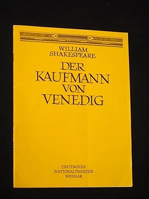 Immagine del venditore per Programmheft Deutsches Nationaltheater Weimar 1975/76. DER KAUFMANN VON VENDIG von Shakespeare. Insz.: Fritz Bennewitz, Bhnenbild: Franz Havemann, Kostme: Ingrid Rahaus, techn. Ltg.: Fritz Prinzhausen. Mit Fred Diesko (Antonio), Victor Drger (Shylock), Dietrich Mechow (Doge), Sylvia Kuziemski, Roswitha Marks Gabriele Streichhahn, Fred Graeve, Hansgerd Sonnenburg venduto da Fast alles Theater! Antiquariat fr die darstellenden Knste