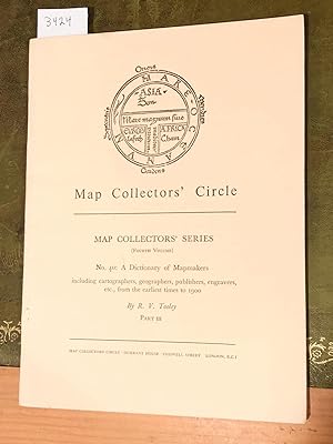Seller image for MAP COLLECTORS' CIRCLE No. 40 (1 issue) A Dictionary of Mapmakers Part III D to Fatio for sale by Carydale Books