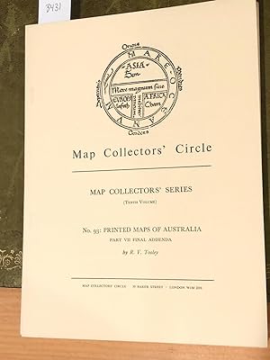 Seller image for MAP COLLECTORS' CIRCLE No. 93 (1 issue) Printed Maps of Australia Part VII Final Addenda for sale by Carydale Books