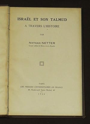 Israel et son Talmud a travers l'histoire