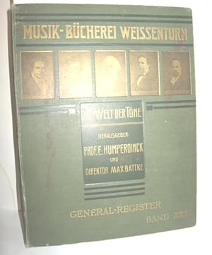 Image du vendeur pour Musik-Bcherei Weissenturn - Die Welt der Tne Band XXXI. (General-Register) mis en vente par Antiquariat Zinnober