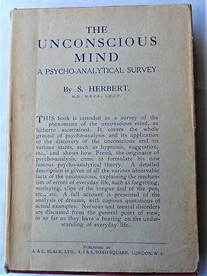 THE UNCONSCIOUS MIND A Psycho-analytical Study