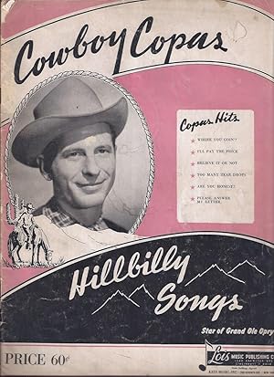 Image du vendeur pour Hillbilly Songs mis en vente par The Ridge Books