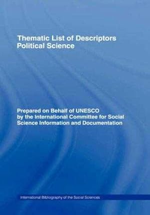 Thematic List of Descriptors - Political Science