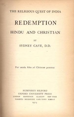 REDEMPTION: Hindu and Christian