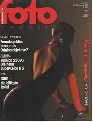 Seller image for foto Magazin. Nr. 2 / Februar 1987. Profi-Report. Giacobetti, der Licht-Magier. for sale by Allguer Online Antiquariat