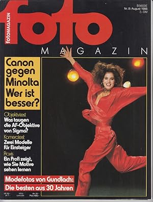 foto Magazin. Nr. 8 / August 1986. Canon gegen Minolta. Wer ist besser?
