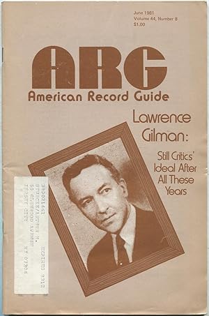 Bild des Verkufers fr ARG: American Record Guide: June 1981, Volume 44, Number 8 zum Verkauf von Between the Covers-Rare Books, Inc. ABAA