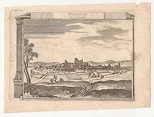 estampe de NARBONNE par Matthäus MERIAN - XVII°