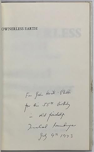 Imagen del vendedor de Ownerless Earth. New and Selected Poems a la venta por Maggs Bros. Ltd ABA, ILAB, PBFA, BA