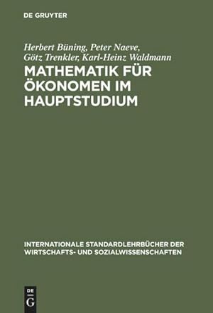 Bild des Verkufers fr Mathematik fr konomen im Hauptstudium zum Verkauf von AHA-BUCH GmbH