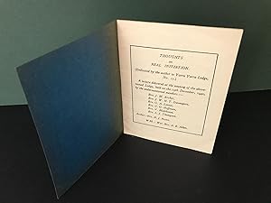 Seller image for Thoughts on Real Initiation (Dedicated by the Author to Yarra Yarra Lodge, No. 11): A Lecture Delivered at the Meeting of the Above-Named Lodge, Held on the 19th December, 1940 for sale by Bookwood