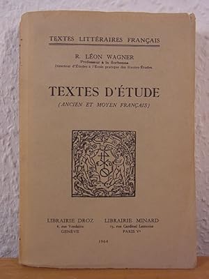 Textes d'études (ancien et moyen français). Textes littéraires français 25