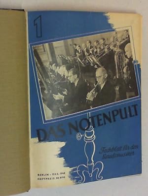 Das Notenpult. Fachblatt für den Berufsmusiker. Jge. 1 (1948) - 2 (1949) in 1 Bd.