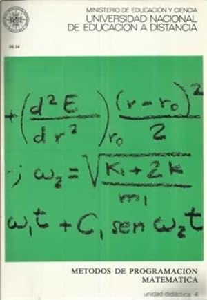 Immagine del venditore per Mtodos de programacin matematica. Unidad didctica 4 venduto da Librera Cajn Desastre